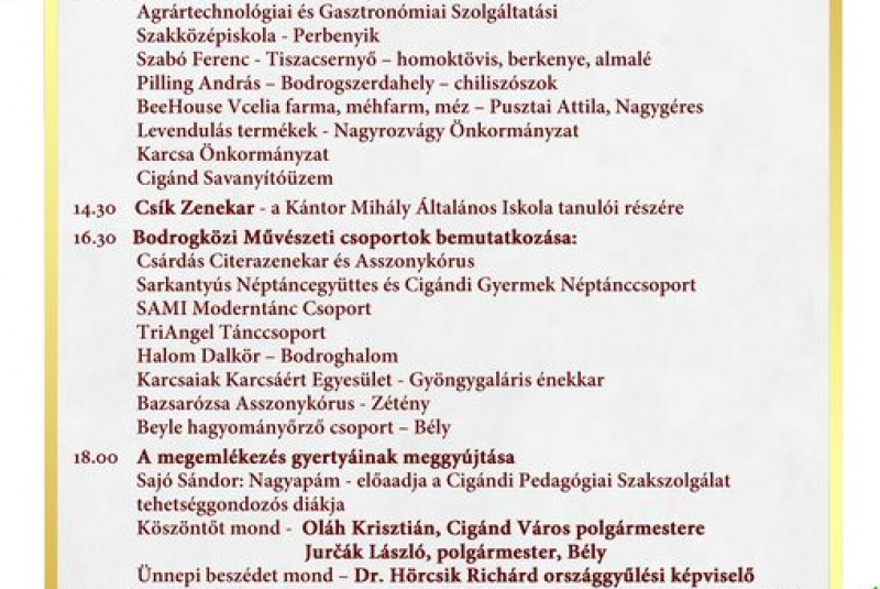   Összetartozás Napja- Spolupatričnosť obcí Medzibodrožia